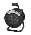 Regleta alargadera enrollacables 4 tomas - 50m - 16a - 250v - 3x1.5mm - color negro