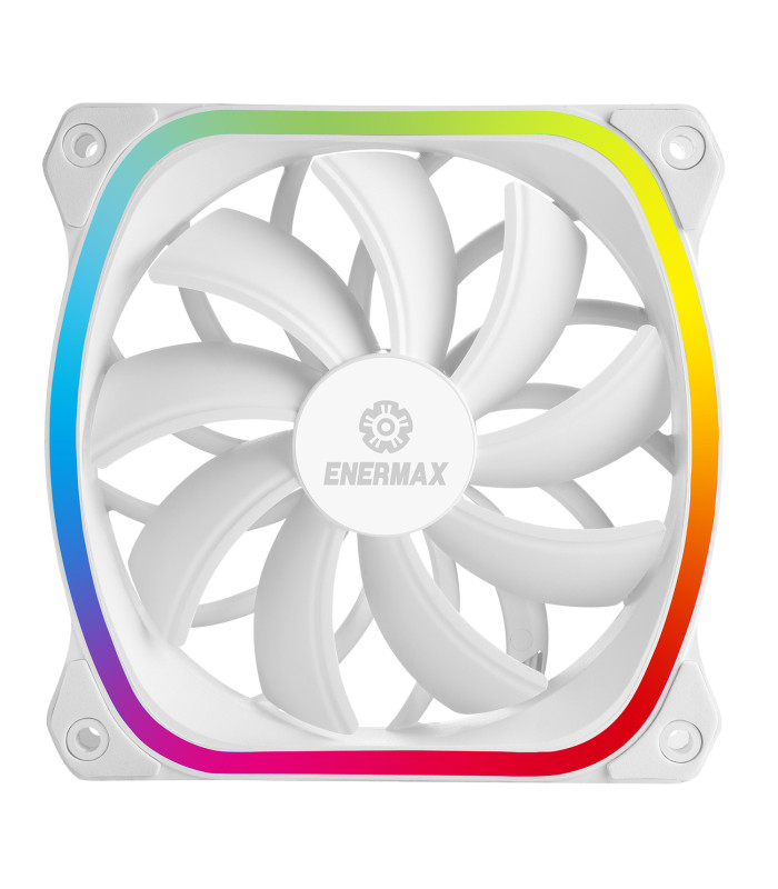 Ventilador caja gaming enermax squa rgb 120 mm blanco