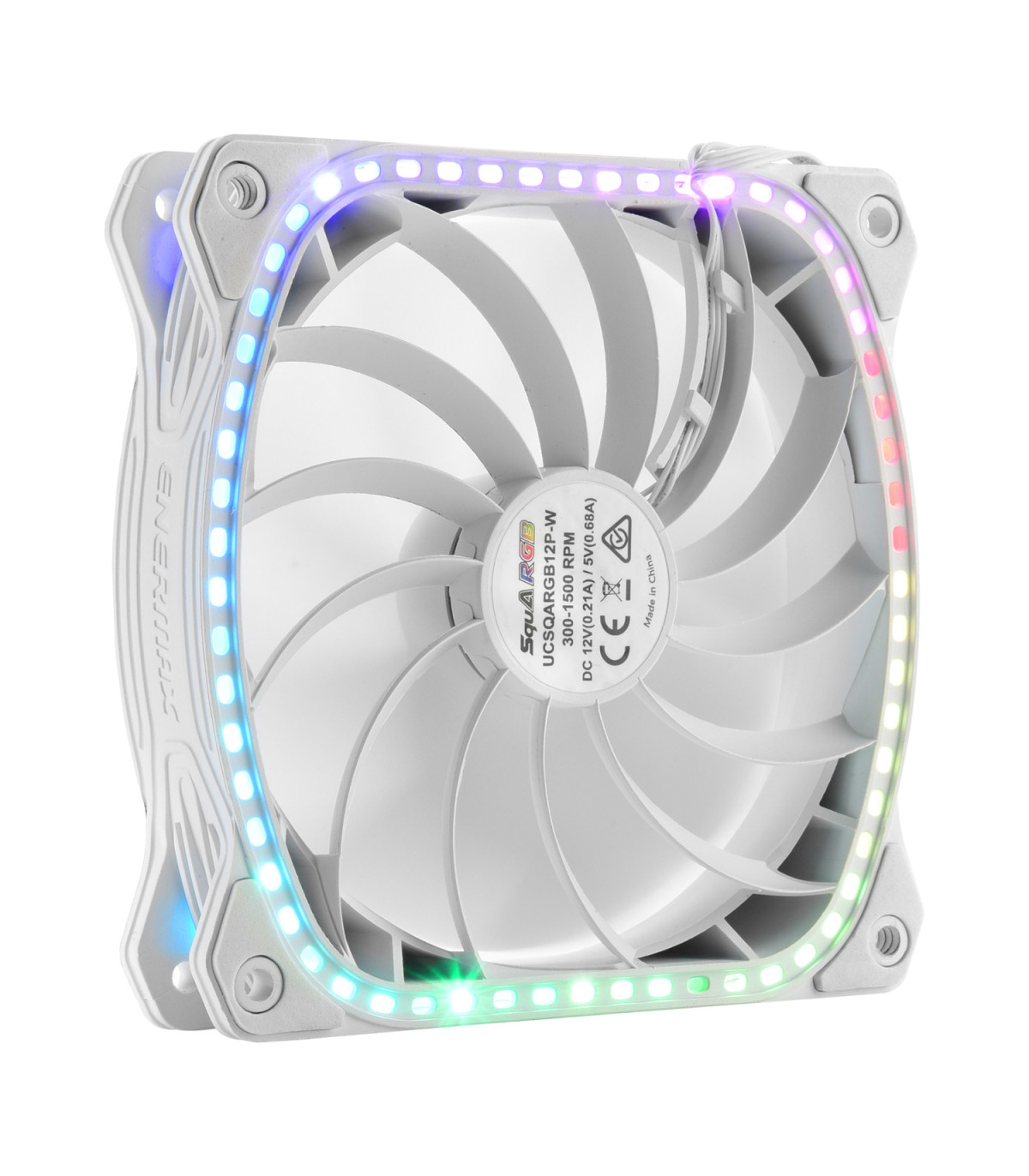 Ventilador caja gaming enermax squa rgb 120 mm blanco