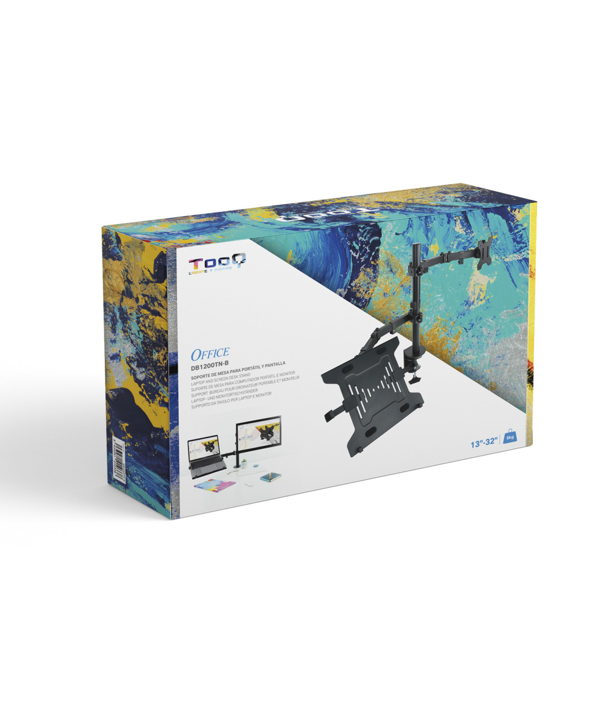 Soporte de mesa tooq para pantalla 13 pulgadas - 32 pulgadas y portatil