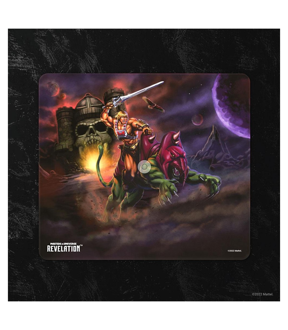 Alfombrilla gaming maestros del universo revelation he - man y battle cat 25 x 22cm