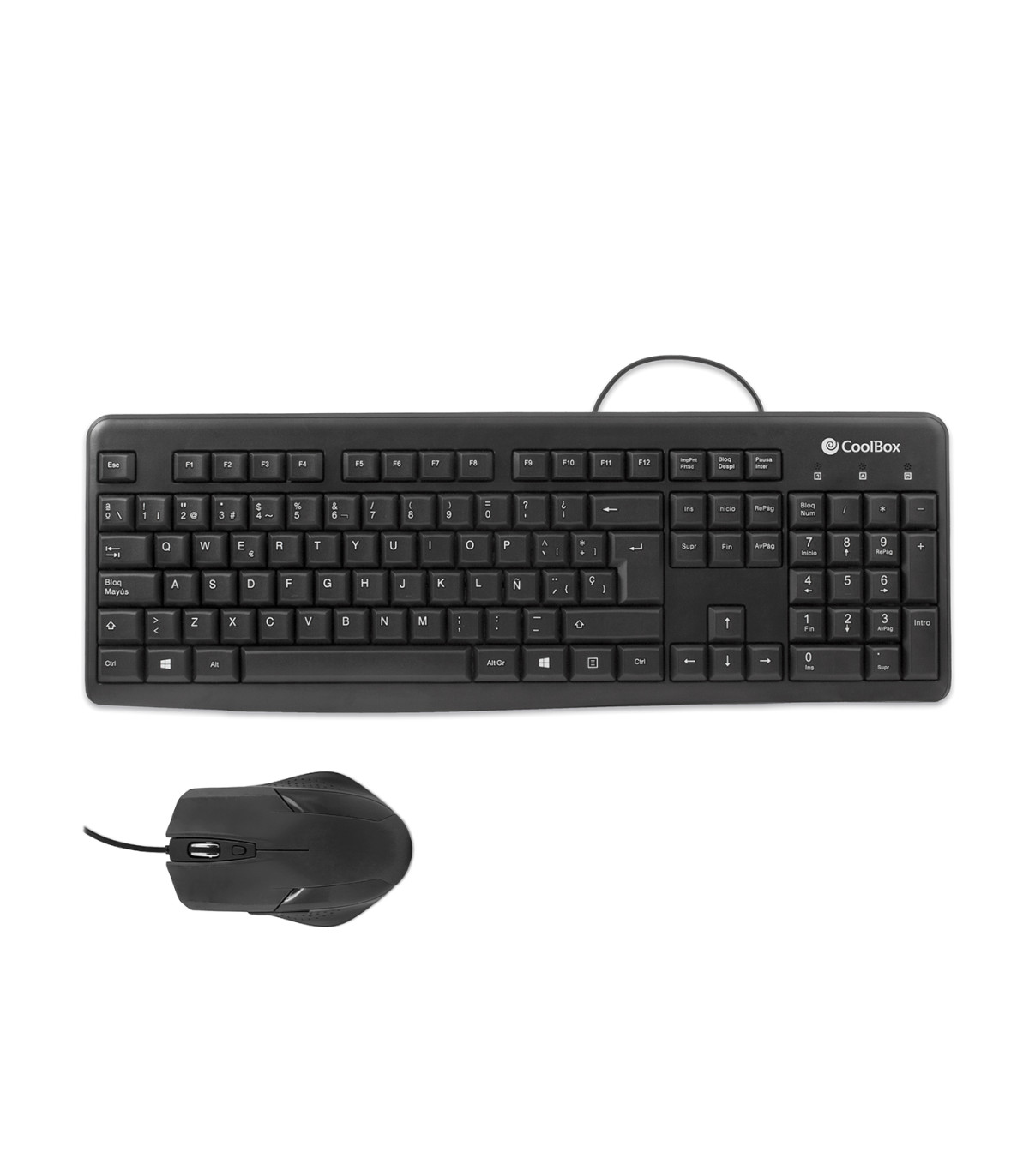 Kit teclado + raton coolbox usb negro coo - ktr - 01u