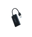 Hub usb 3.0 nanocable con 4 puertos de usb 3.0 usb - a - m - usb 3.0 - h negro 15 cm