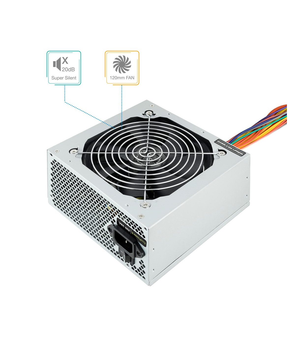 Fuente alimentacion tooq tqep - 500sse - o atx 500w