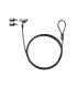 Cable seguridad tipo nano tooq con llave para portatil 1.5m