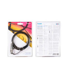 Cable seguridad tipo nano tooq con combinacion para portatil 1.5m