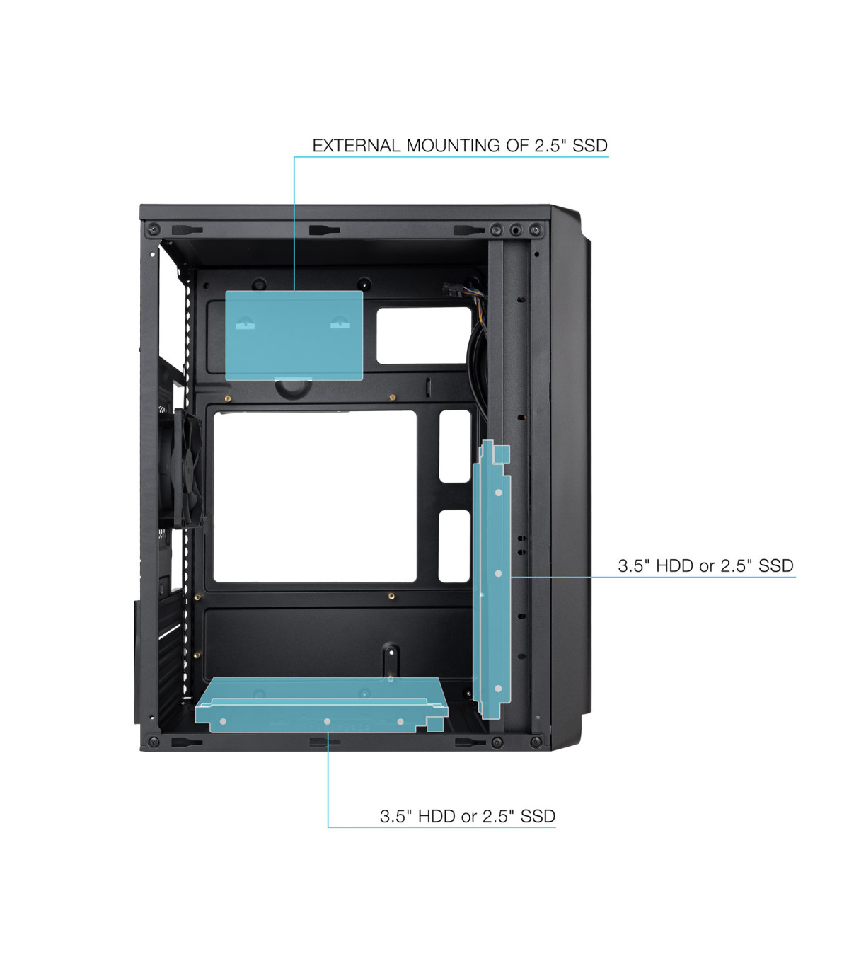 Caja ordenador tooq tqc - 4702u3c - b micro atx