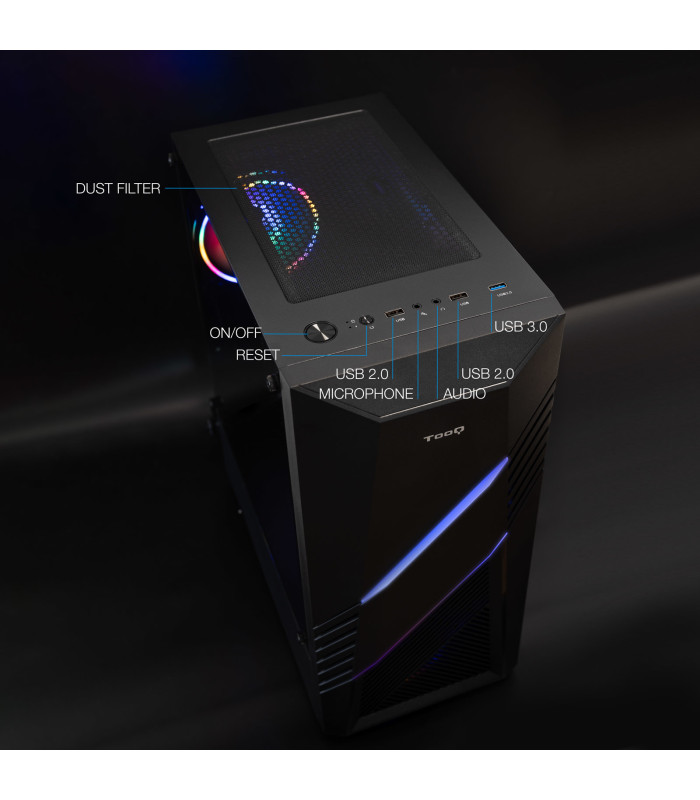 Caja ordenador gaming tooq tqgcc102 - b biohazard atx argb