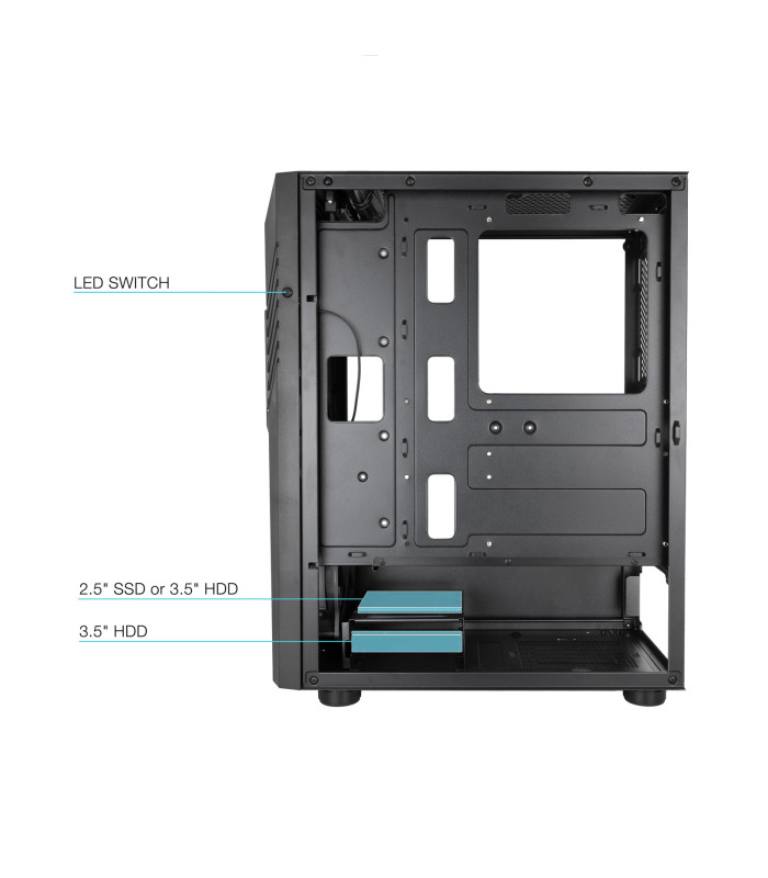 Caja ordenador gaming tooq tqgcc102 - b biohazard atx argb