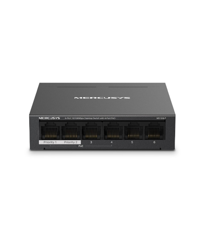 Switch mercusys ms106lp 6 puertos -  10 - 100mbps -  rj45 4p poe