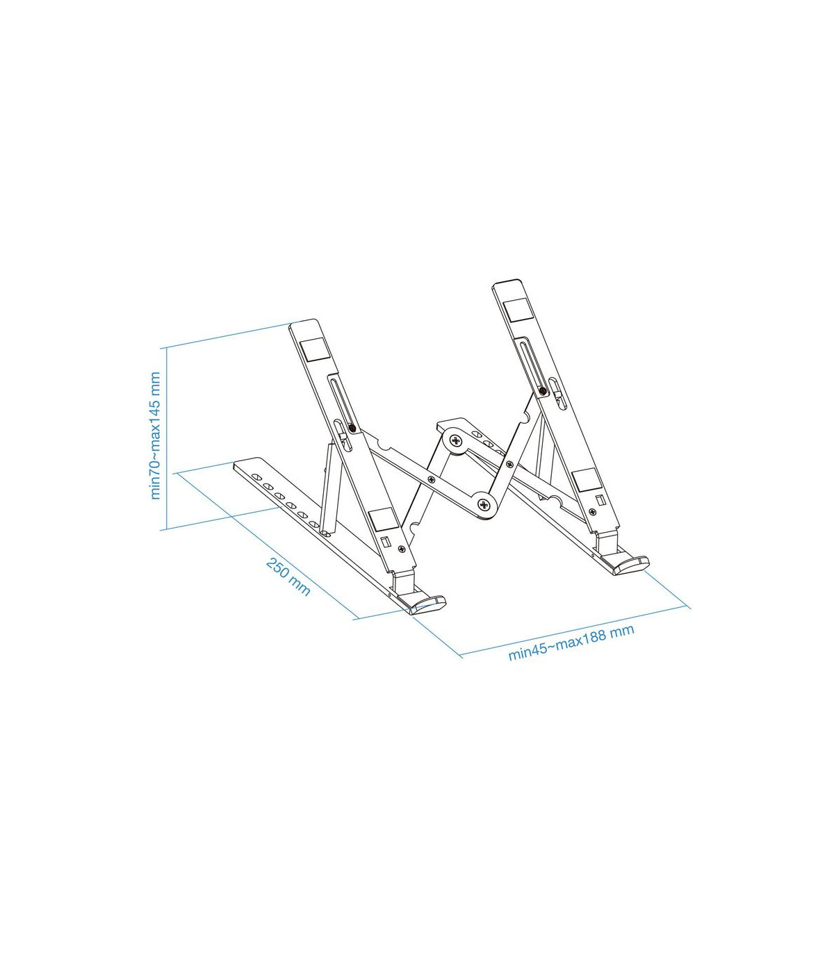Soporte - base elevador tooq para portatil tablets libros gris