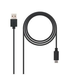 Cable usb 2.0 3a tipo usb - c - m - a - m negro 1.0m nanocable