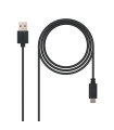Cable usb 2.0 3a tipo usb - c - m - a - m negro 1.0m nanocable