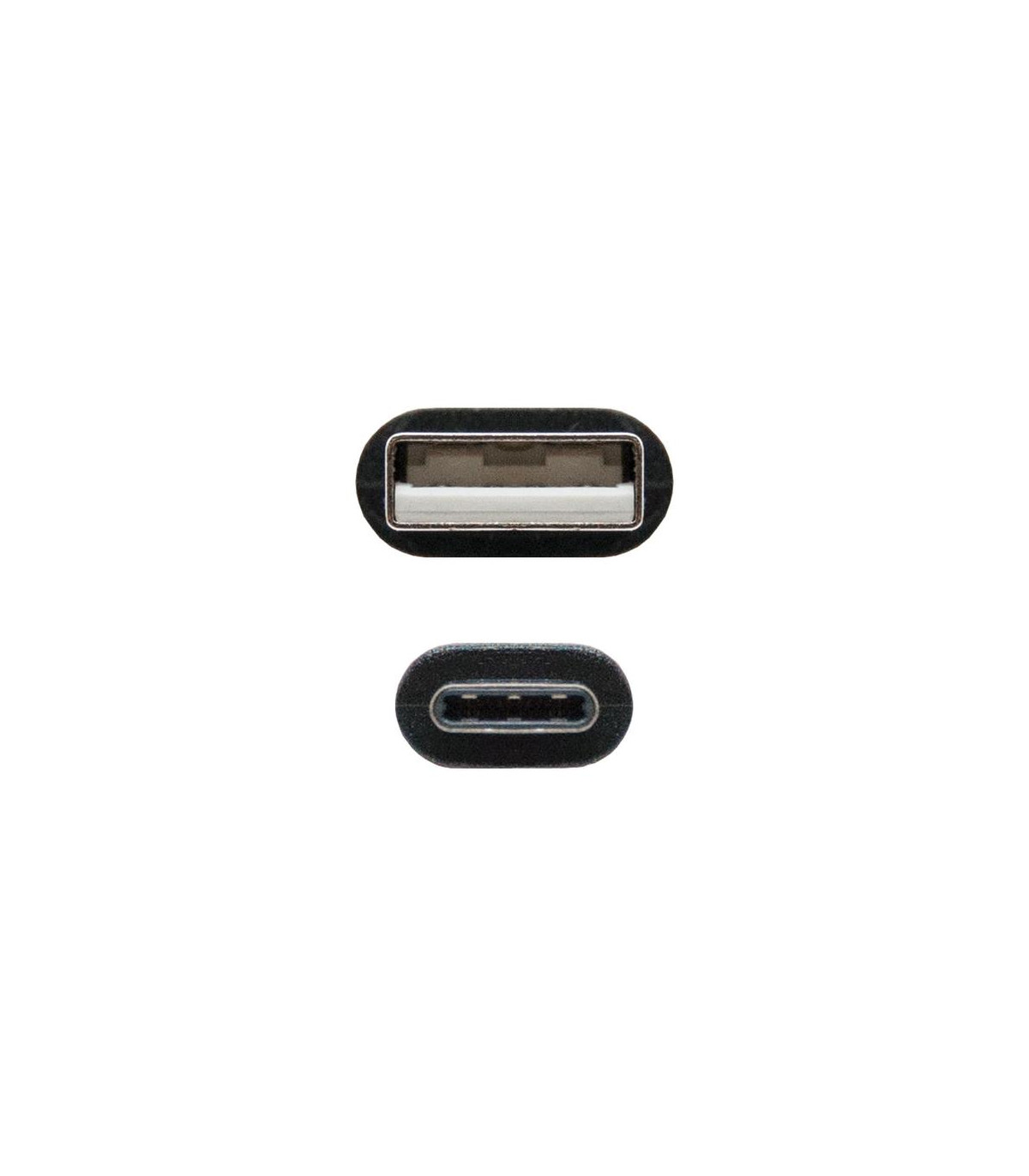 Cable usb 2.0 3a tipo usb - c - m - a - m negro 1.0m nanocable