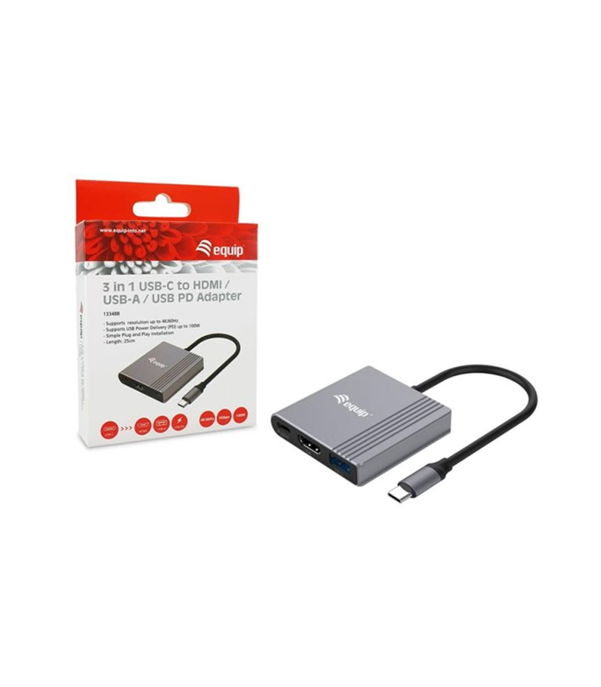 Docking station equip usb tipo c 3 en 1