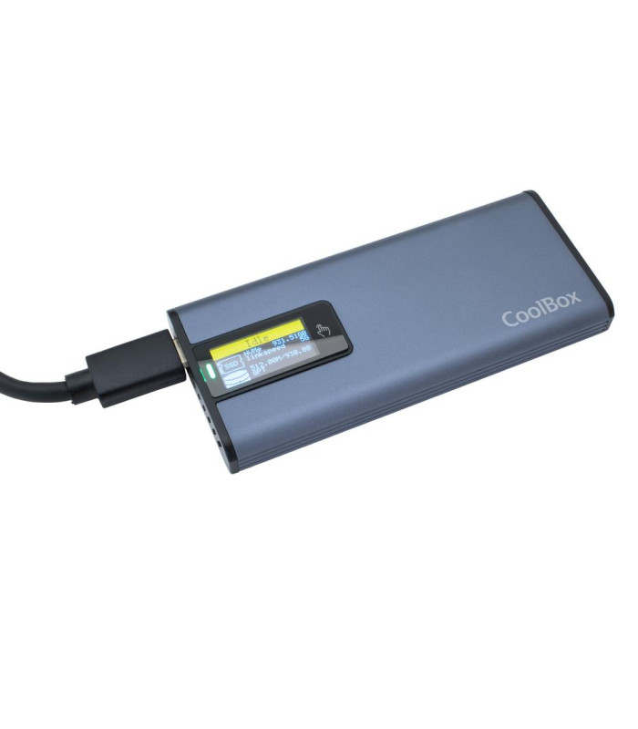 Mini carcasa disco duro ssd coolbox coo - mcm - m2f m.2 nvme y sata usb3.2 gen2
