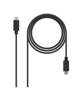 Cable nanocable  usb 2.0 3a tipo usb c - m - usb c - m negro 1.0m