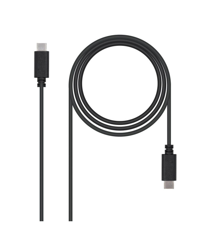 Cable nanocable  usb 2.0 3a tipo usb c - m - usb c - m negro 1.0m