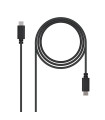 Cable nanocable usb 2.0 3a tipo usb c - m - usb c - m negro 1.0m