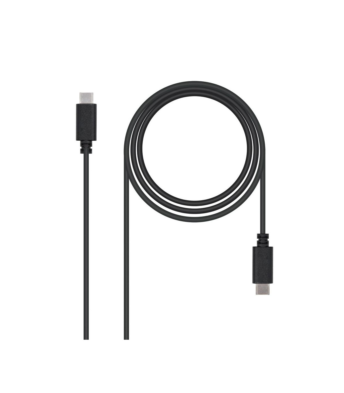 Cable nanocable  usb 2.0 3a tipo usb c - m - usb c - m negro 1.0m