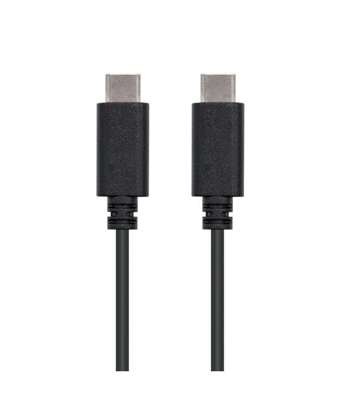 Cable nanocable  usb 2.0 3a tipo usb c - m - usb c - m negro 1.0m
