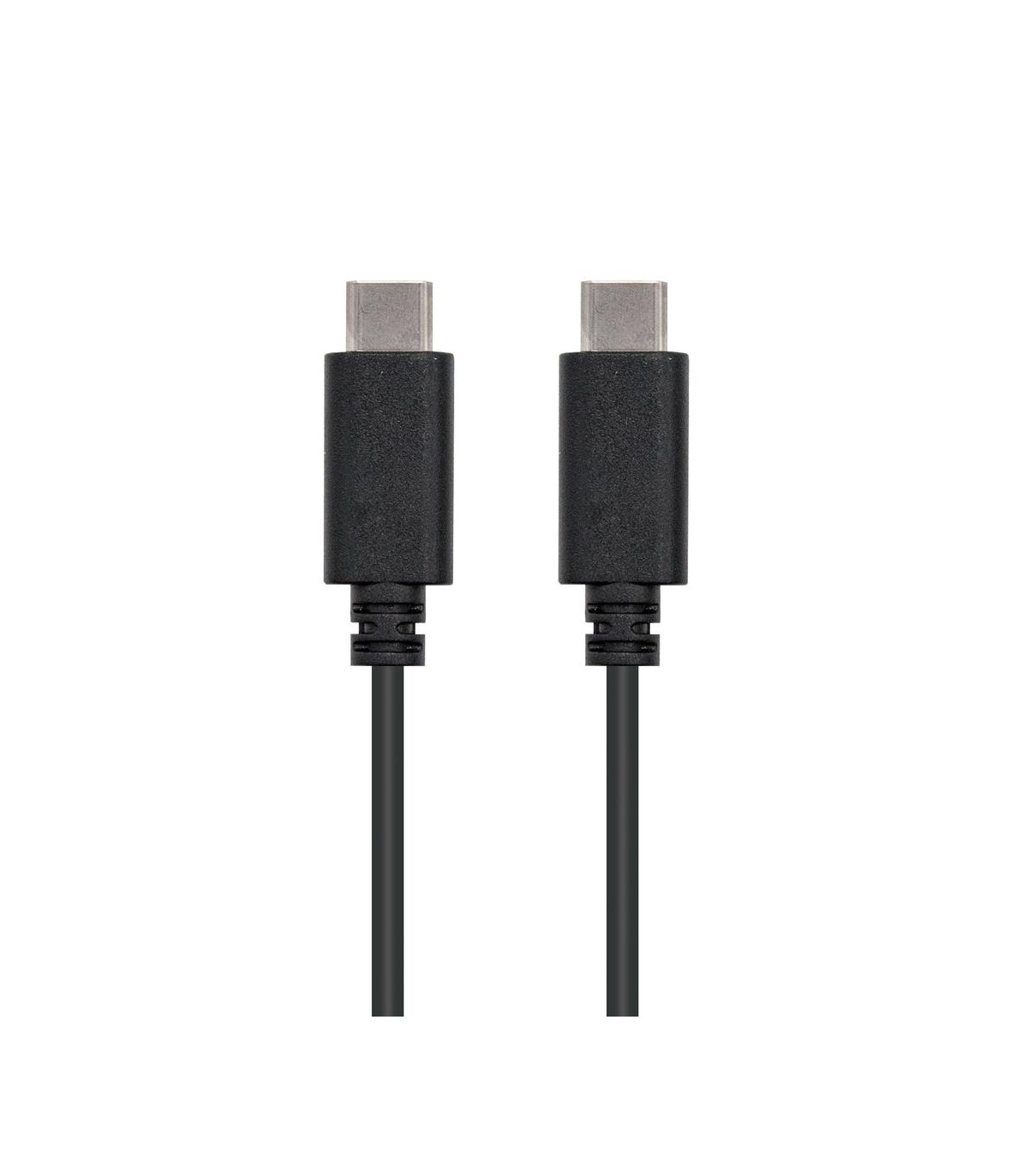 Cable nanocable  usb 2.0 3a tipo usb c - m - usb c - m negro 1.0m