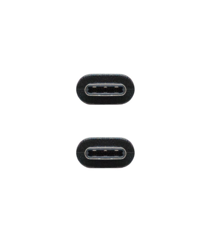 Cable nanocable  usb 2.0 3a tipo usb c - m - usb c - m negro 1.0m