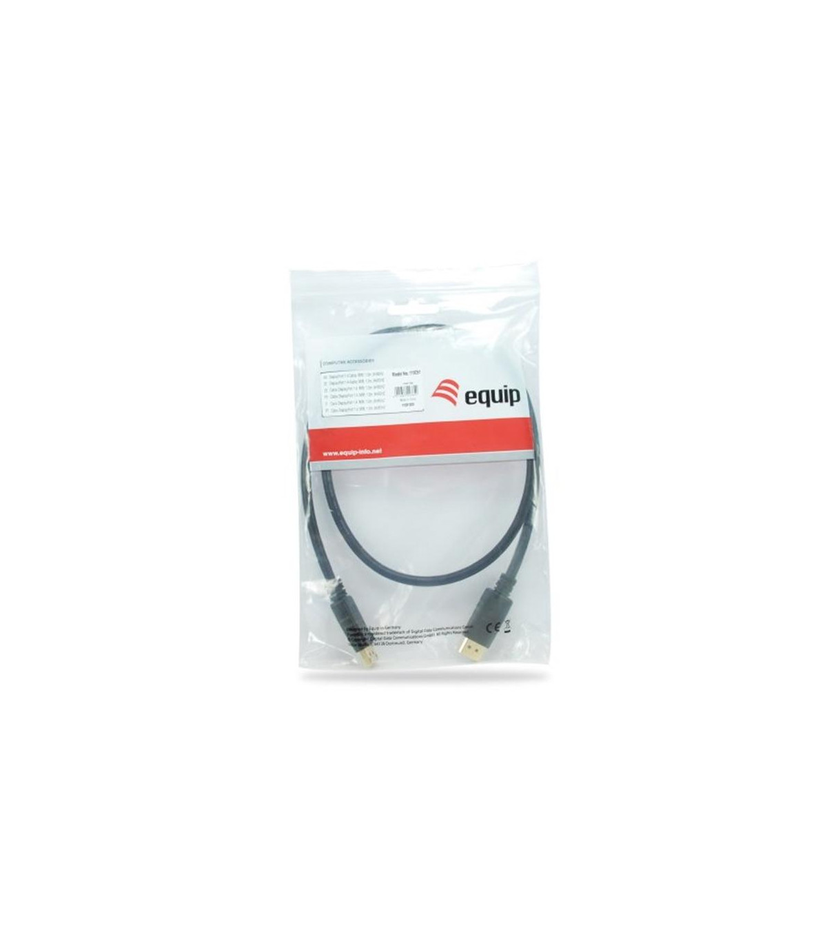 Cable displayport 8k equip 3m -  macho - macho -  negro