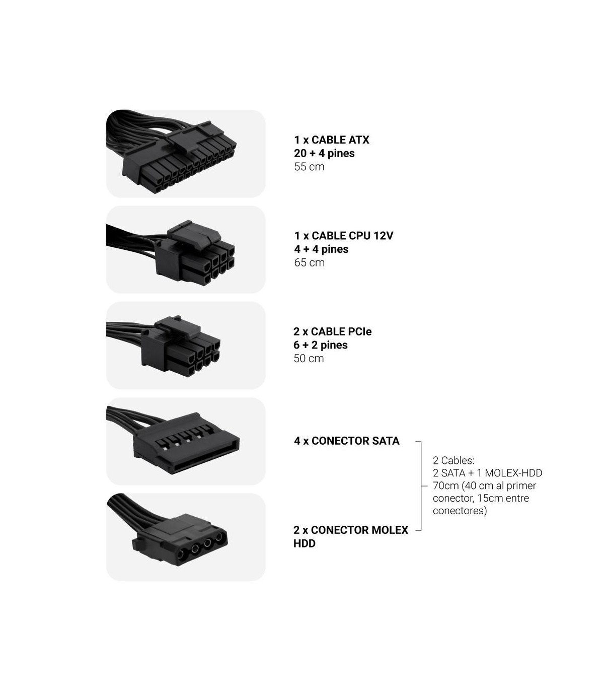 Fuente de alimentacion coolbox coolpower gaming atx 650w 80+ bronze