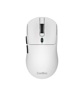 Mouse raton coolbox w03 ultraligero blanco 10000 dpi gaming inalambrico rf+bt