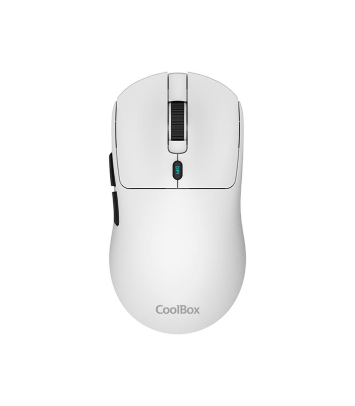 Mouse raton coolbox w03 ultraligero blanco 10000 dpi gaming inalambrico rf+bt