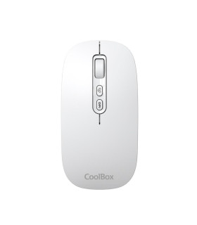 Mouse raton coolbox ia w02 blanco 1600 dpi inalambrico rf+bt