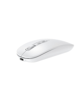 Mouse raton coolbox ia w02 blanco 1600 dpi inalambrico rf+bt