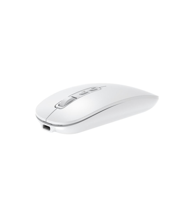 Mouse raton coolbox ia w02 blanco 1600 dpi inalambrico rf+bt