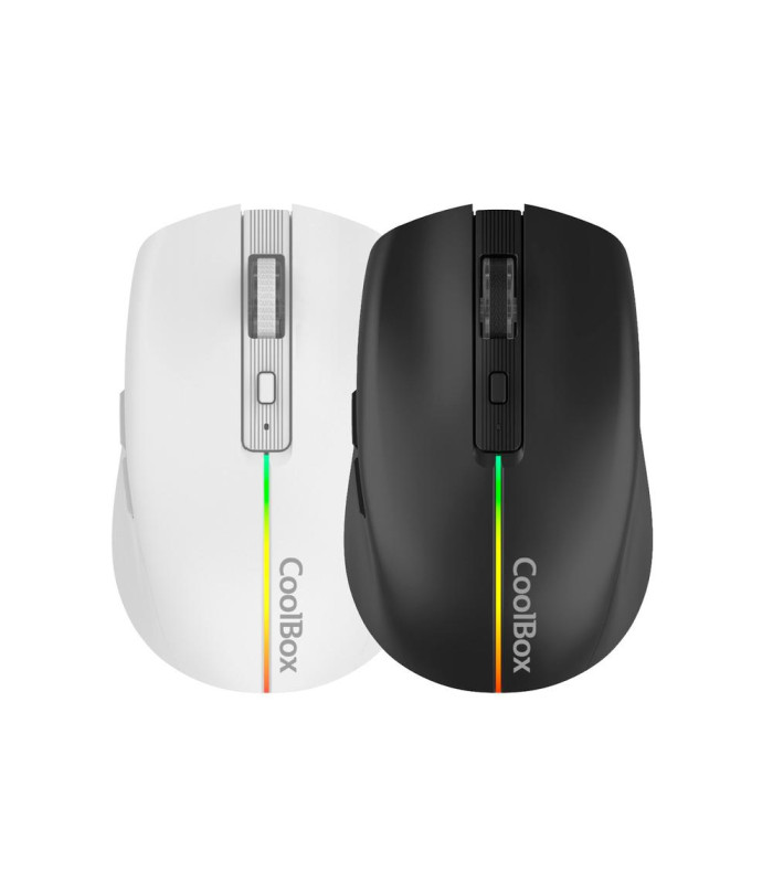 Mouse raton coolbox gaming  w01 negro 1600 dpi inalambrico recargable