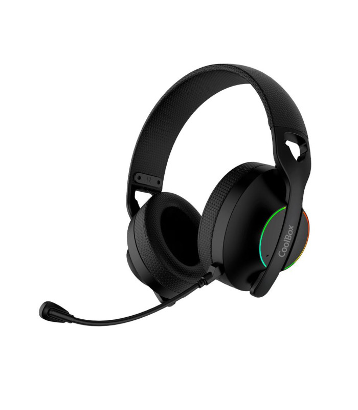 Auriculares con microfono coolbox wb01 inalambricos gaming bluetooth negro
