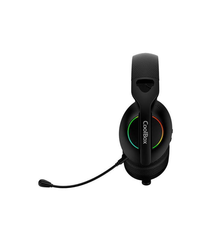 Auriculares con microfono coolbox wb01 inalambricos gaming bluetooth negro