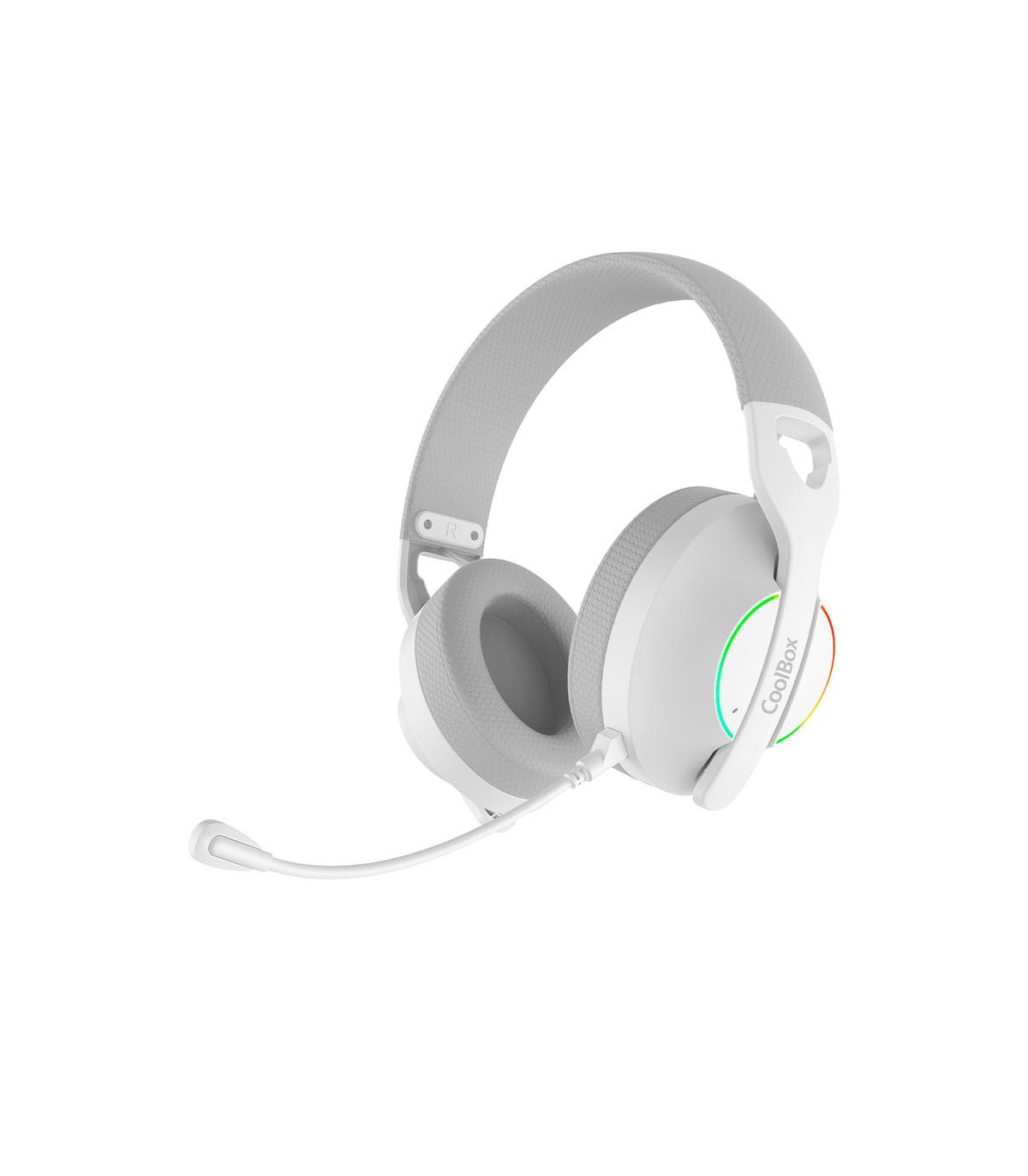Auriculares con microfono coolbox wb01 inalambricos gaming bluetooth blanco