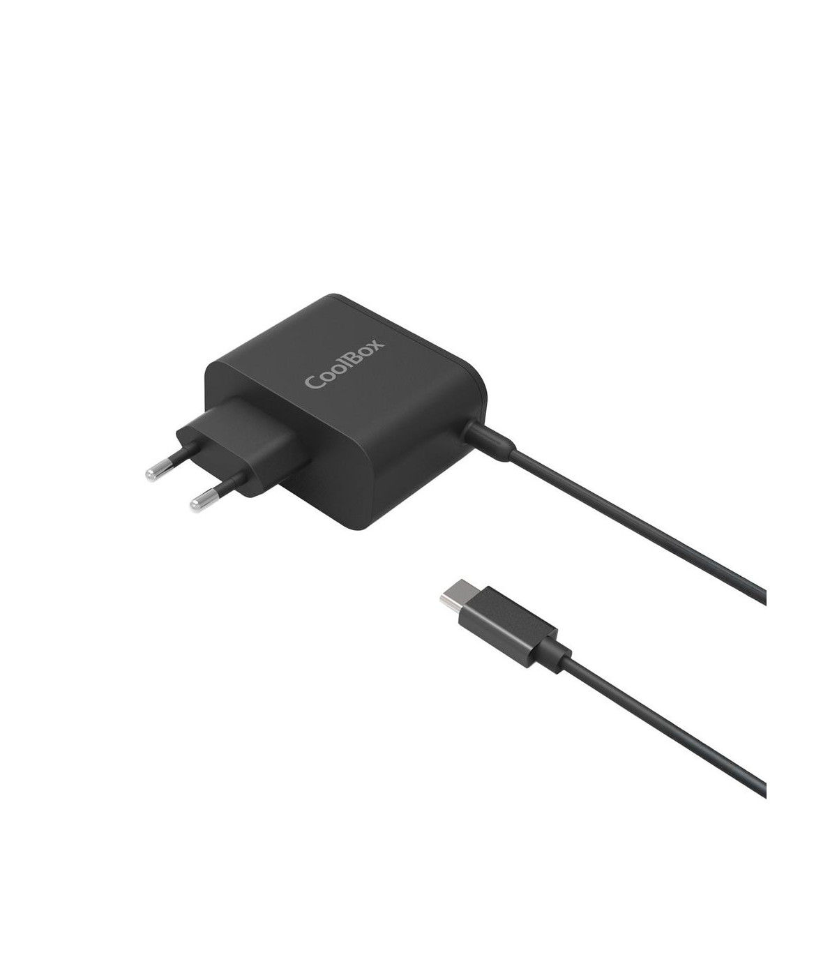 Adaptador cargador rapido de corriente coolbox gan usb - c 65w