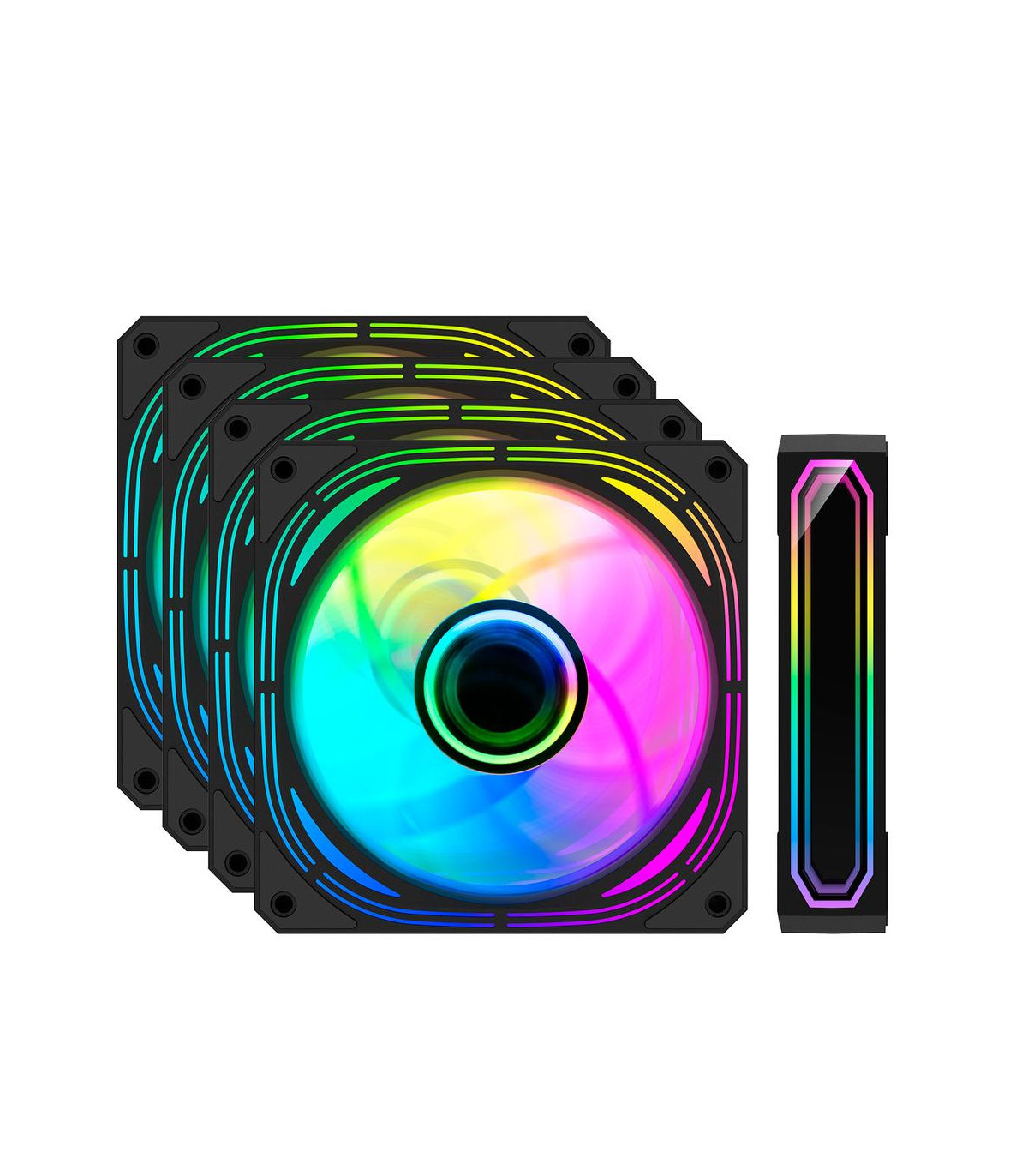 Ventilador caja coolbox infinity pro argb 4 x 120mm