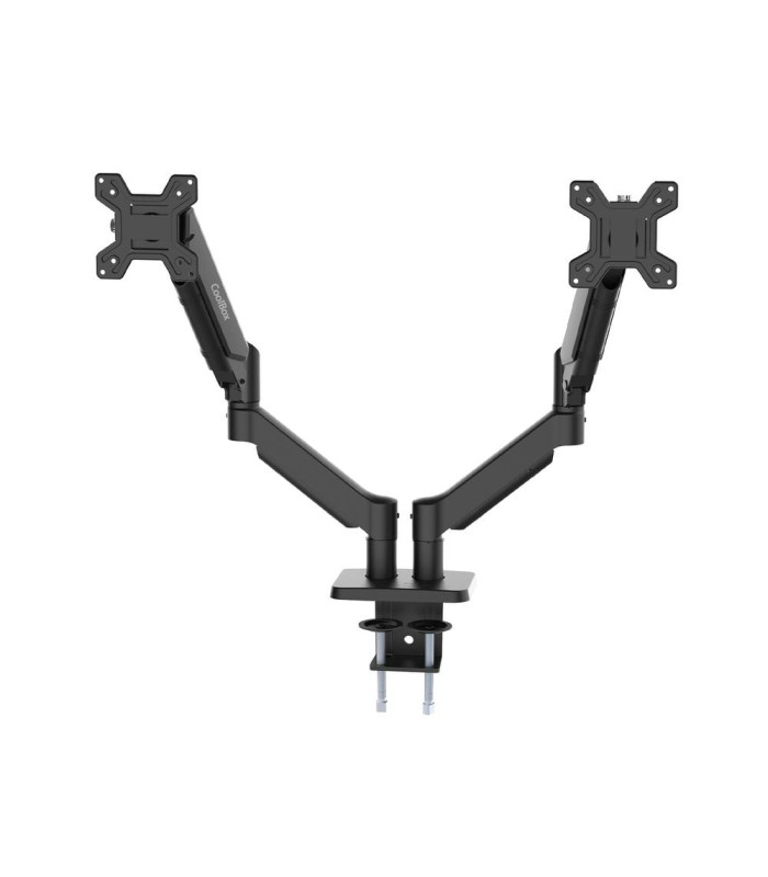 Soporte 2 monitores coolbox hasta 32 pulgadas abrazadera articulado