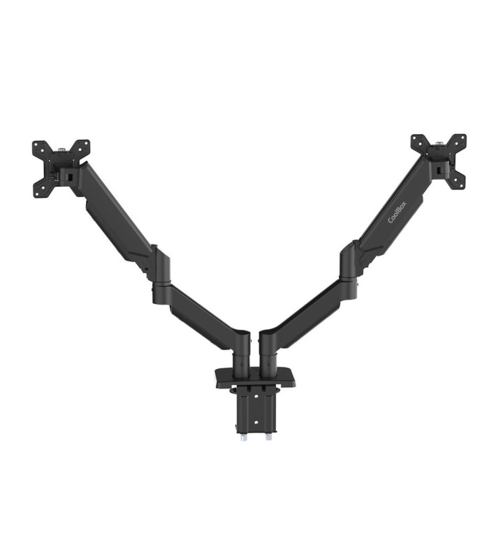 Soporte 2 monitores coolbox hasta 32 pulgadas abrazadera articulado