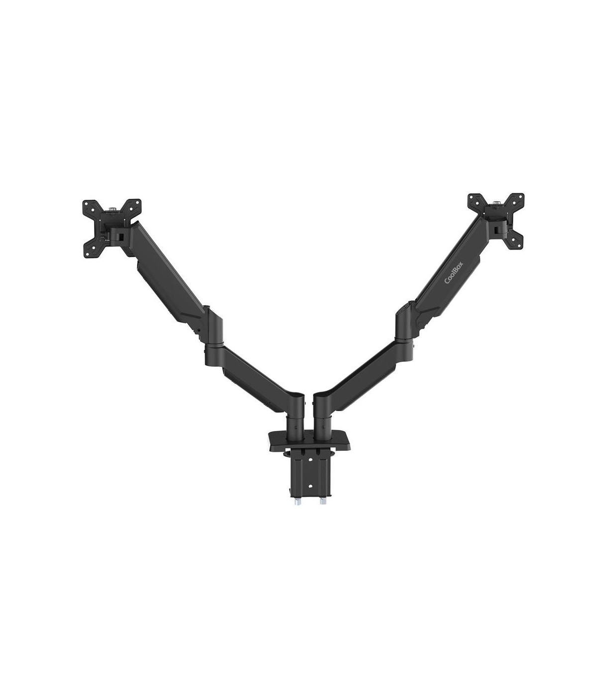 Soporte 2 monitores coolbox hasta 32 pulgadas abrazadera articulado