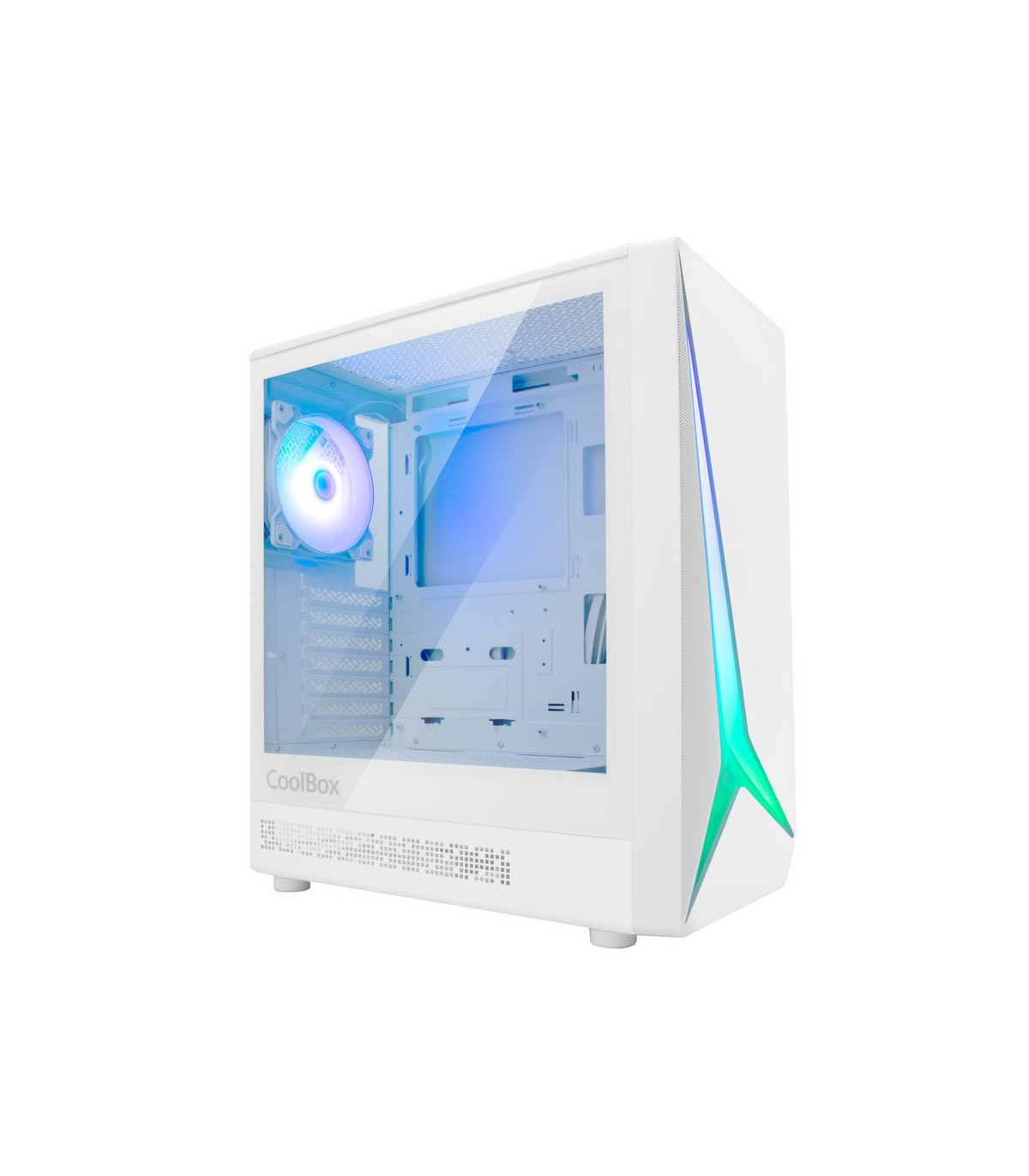 Caja ordenador gaming coolbox ga450 star light argb atx blanco