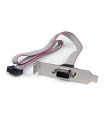 Adaptador startech header cabezal bracket serie serial rs232 a idc placa base perfil bajo 40cm