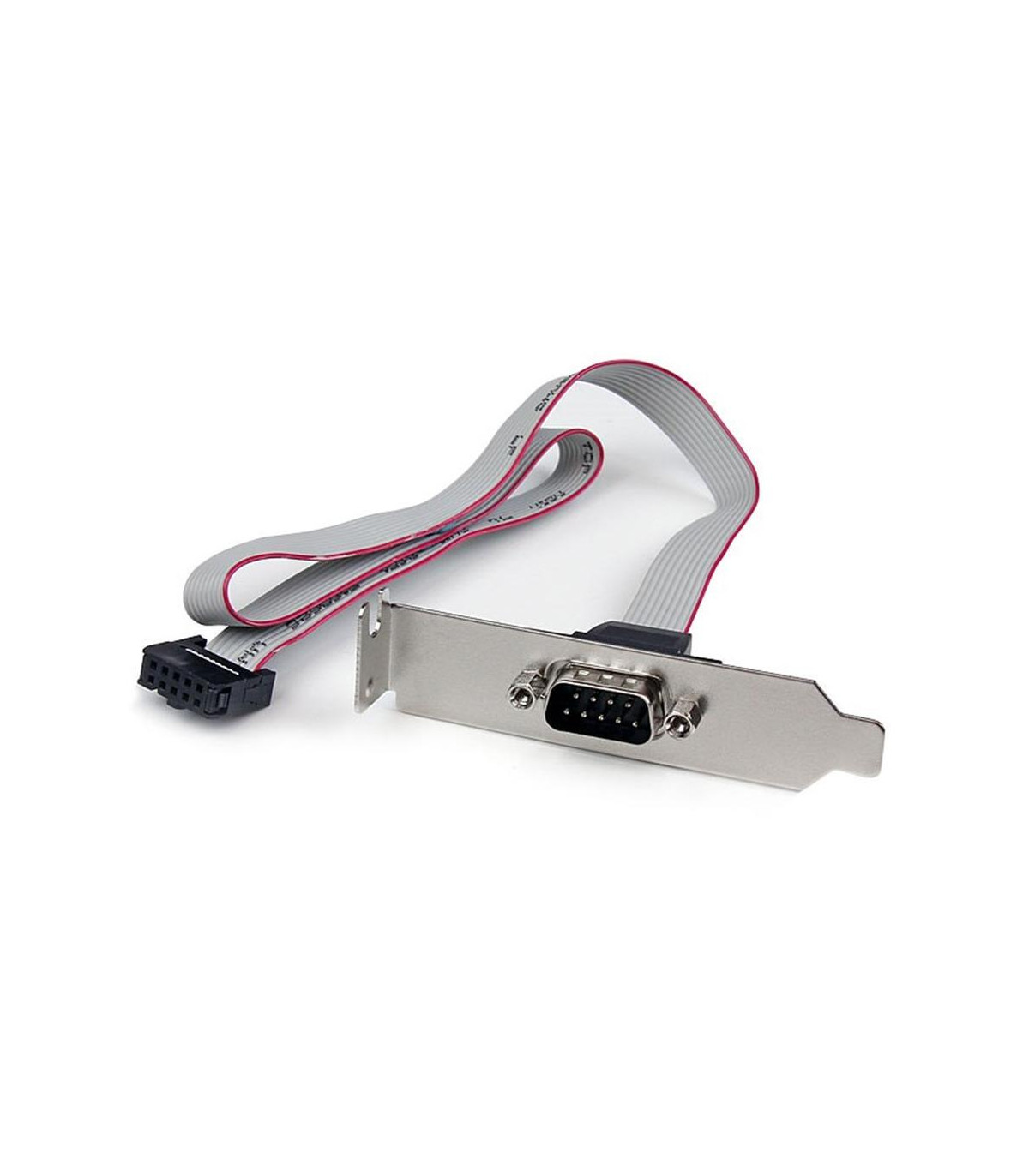 Adaptador startech header cabezal bracket serie serial rs232 a idc placa base perfil bajo 40cm