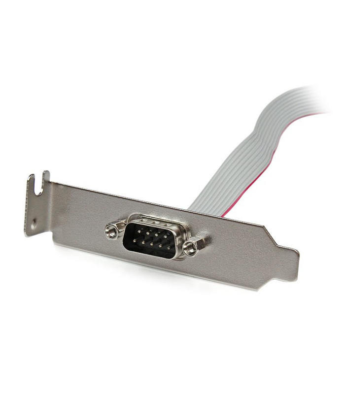 Adaptador startech header cabezal bracket serie serial rs232 a idc placa base perfil bajo 40cm
