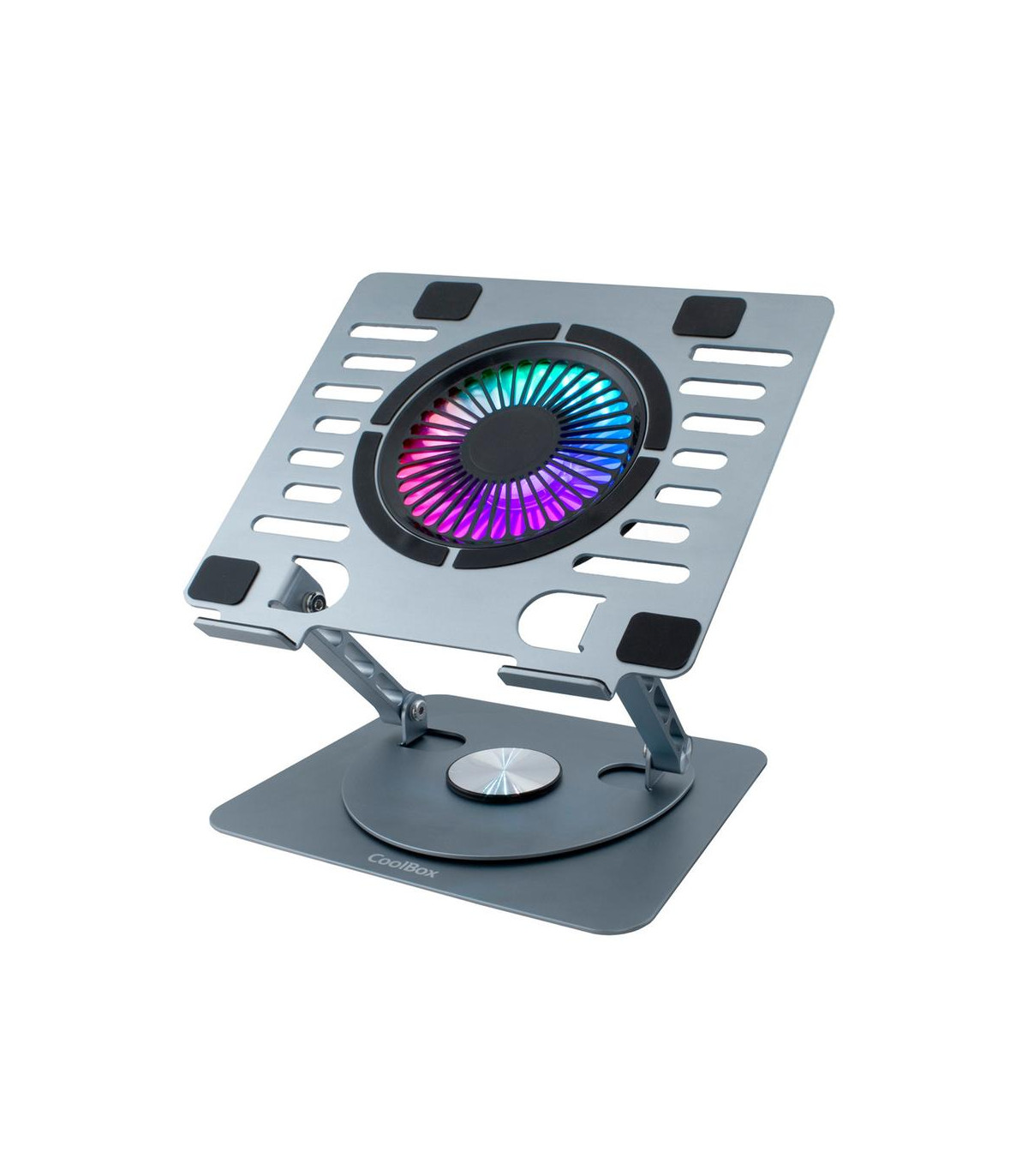 Soporte - base refrigeracion para portatil coolbox coolair 1vrgb ajustable haste 17 pulgadas