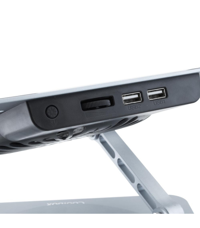 Soporte - base refrigeracion para portatil coolbox coolair 1vrgb ajustable haste 17 pulgadas