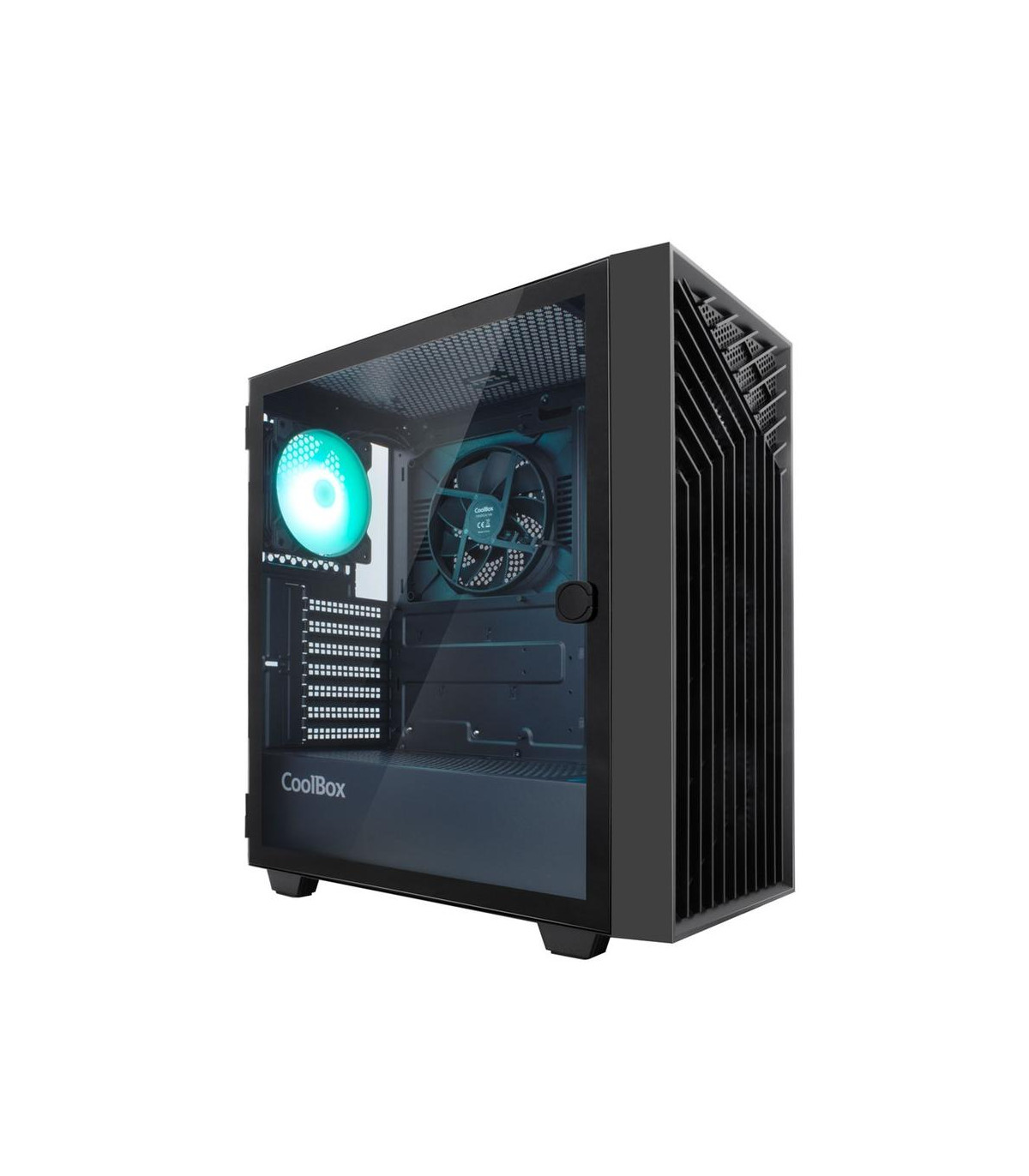 Caja ordenador gaming coolbox ga300 grid line atx argb cristal templado negro